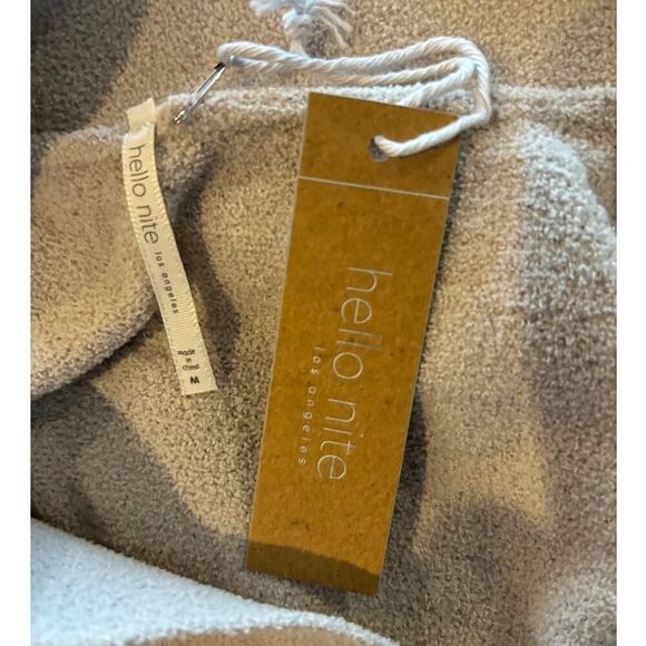 NWT Hello Nite Super Soft Cardigan Sweater Loungewear 2 Pockets Sea Pearl M - Picture 5 of 5